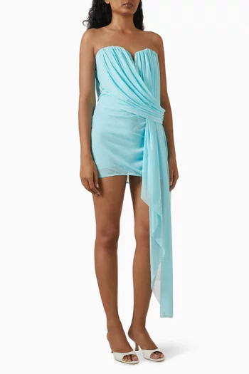 فستان دانكا قصير بلا حمالات