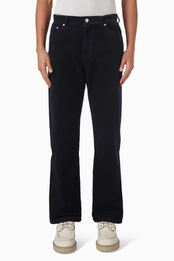 بنطال سايدي مخمل مضلع