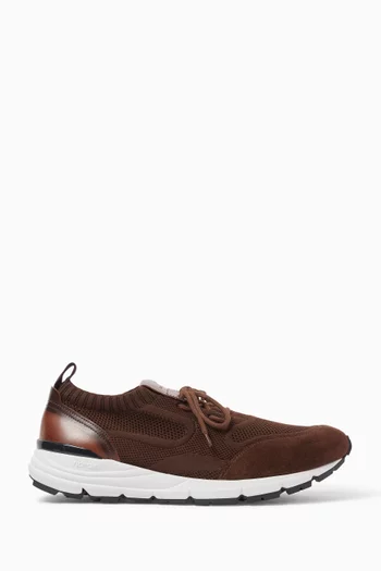 Robbie Sneakers in Knit & Leather