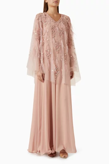 قفطان بكاب مطرز