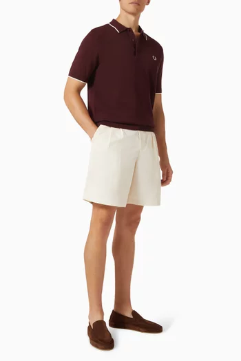 Stitch Knitted Shirt in Cotton Piqué