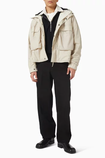 جاكيت باركا قصير مقاوم للأمطار مزيج نايلون