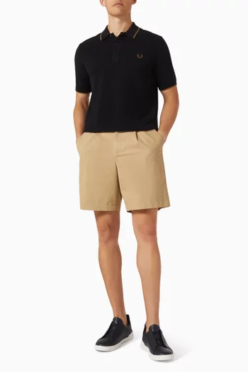 Stitch Knitted Shirt in Cotton Piqué