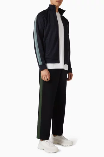 Mesh Taped Track Jacket in Cotton-blend