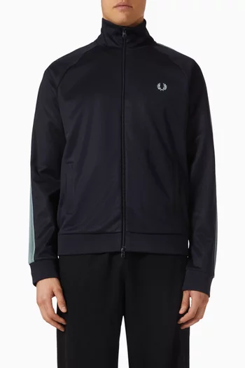 Mesh Taped Track Jacket in Cotton-blend