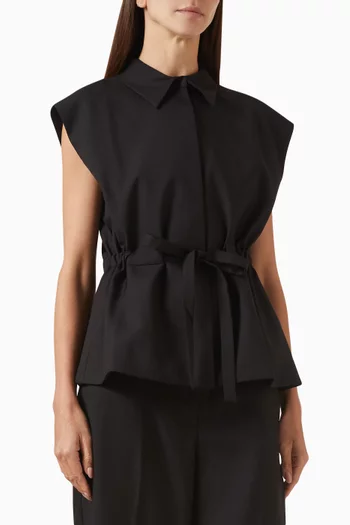 Castro Sleeveless Belted Vest