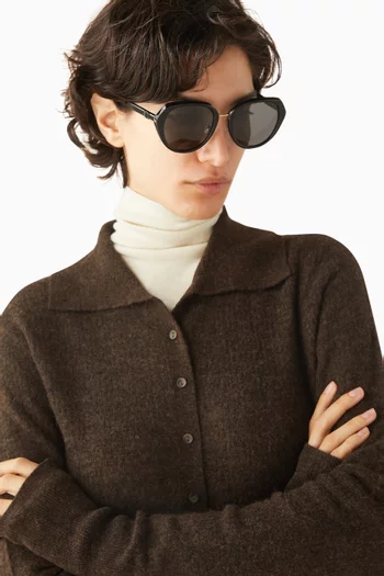 Cat-eye Sunglasses in Metal