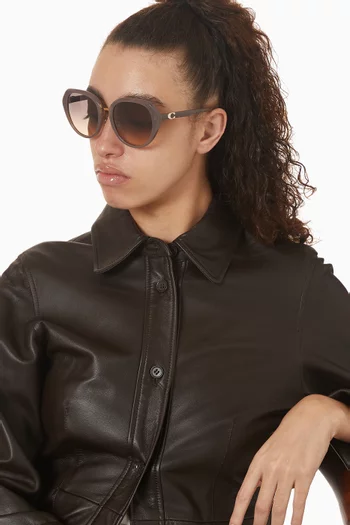 Cat-eye Sunglasses in Metal