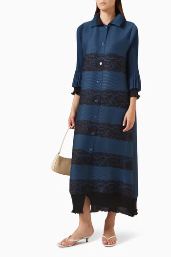 Elisa Maxi Dress in Plissé