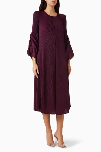 Meredith Midi Dress in Plissé