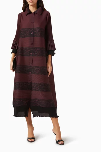 Elisa Maxi Dress in Plissé
