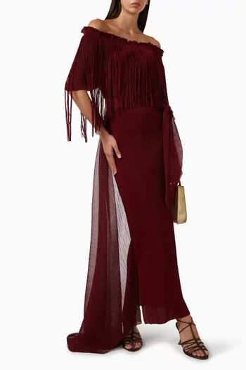 Leoni Fringe Maxi Dress
