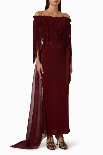 Leoni Fringe Maxi Dress
