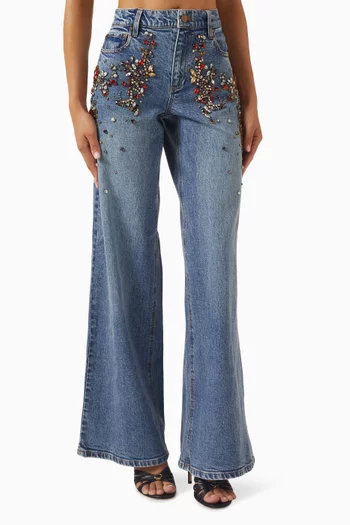 Amazing Embellished Jeans in Denim