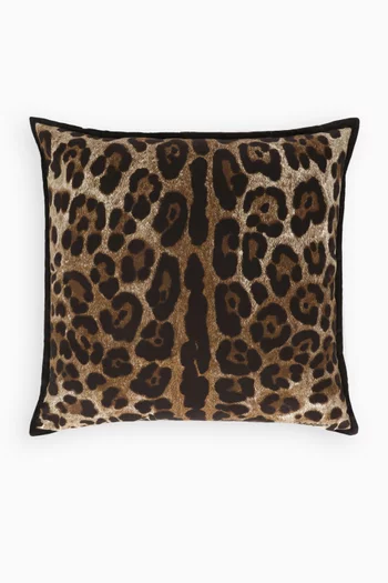 Small Leopardo Cushion in Velvet
