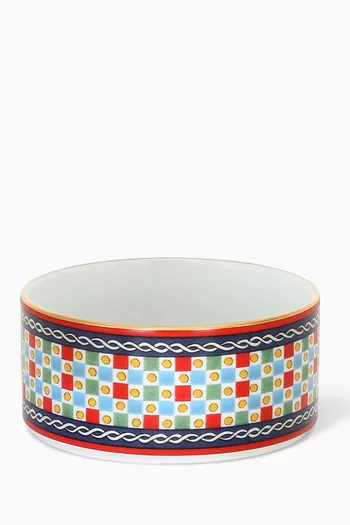 علبة مستديرة بنقشة كاريتو سيسيليانو بورسلين