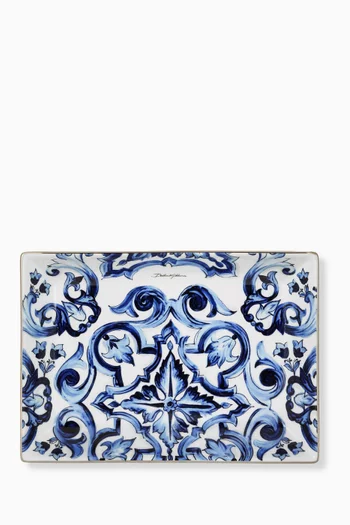 Blu Mediterraneo Rectangular Trinket Dish in Porcelain