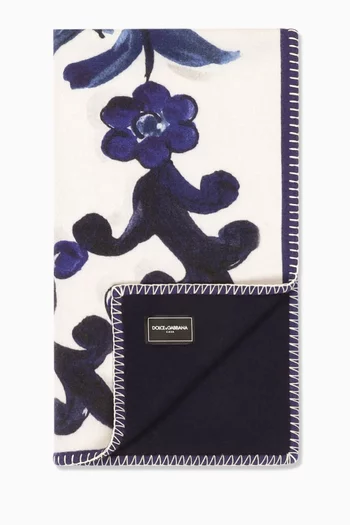 بطانية بنقشة بلو ميديترانيو صوف