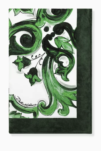 منشفة شاطئ بنقشة مايولكا قطن تيري