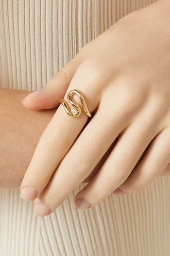 خاتم ويرل مرصع بالماس ذهب عيار 18