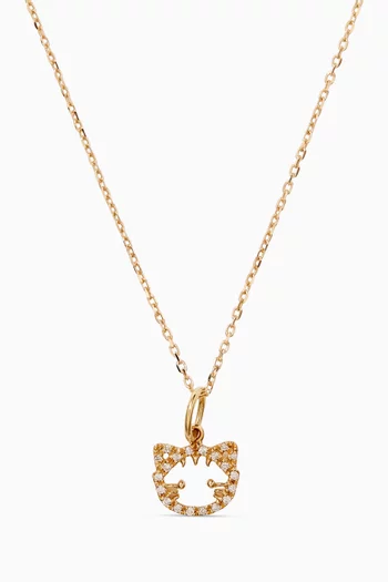 "Maya the Kitten" Diamond Necklace in 18kt Yellow Gold