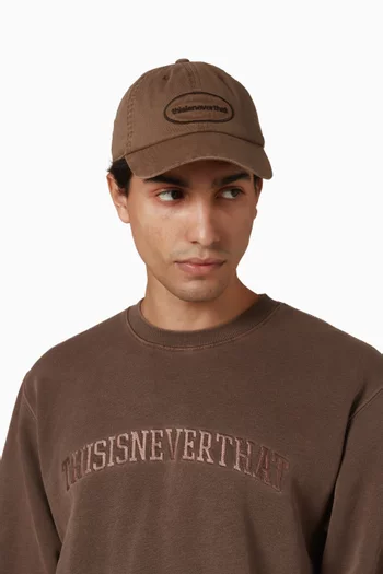 Overdyed T-logo Cap in Cotton Twill