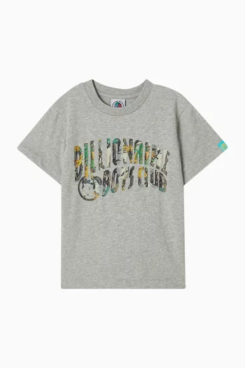 Tree Camo Arch Logo T-shirt in Cotton
