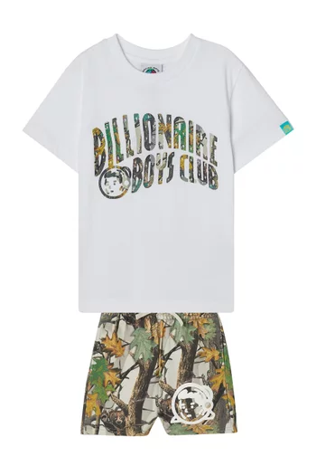 Tree Camo Arch Logo T-shirt in Cotton