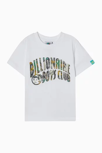 Tree Camo Arch Logo T-shirt in Cotton
