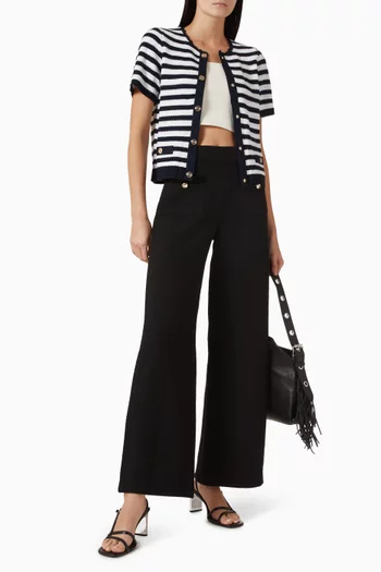 بنطال بأزرار تويد