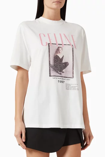 x Celine Dion Graphic-print T-shirt in Cotton