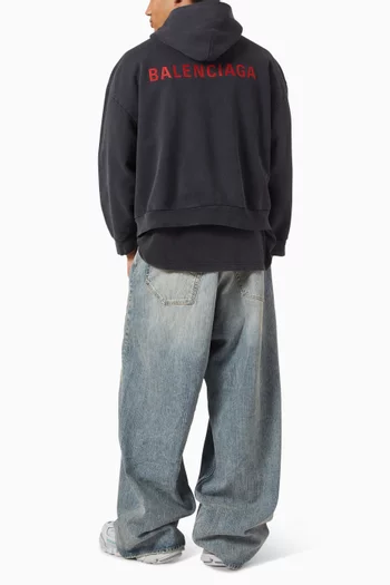 Back Zip-up Hoodie in Dry Fleece