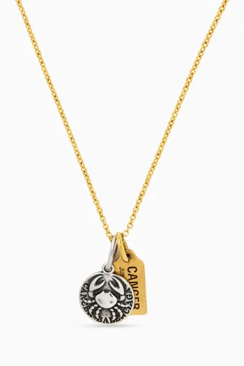 Cancer Horoscope Necklace in Brass