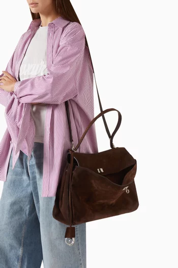 Large Rodeo Handbag in Waxed Suede Calfskin