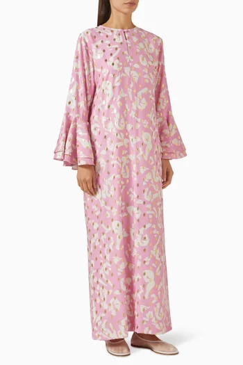 فستان بيلا طويل بكشكش