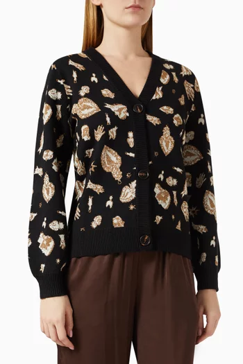 Deloris Cardigan in Jacquard-knit