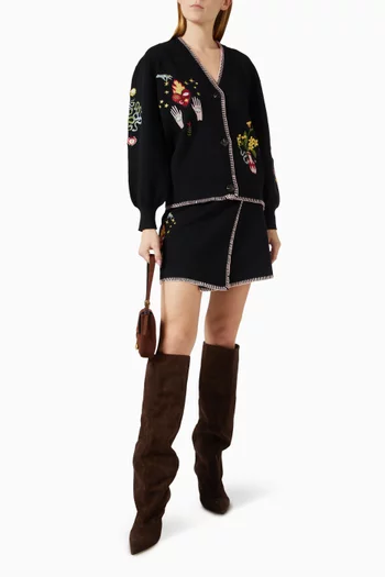 Night Garden Mini Wrap Skirt