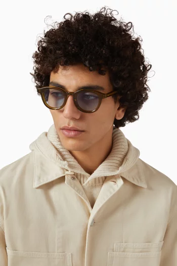 نظارة شمسية داهفن بعدسات متعددة الألوان بإطار أسيتات