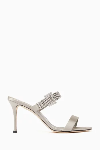 Fibolta 90 Embellished Mules in Satin