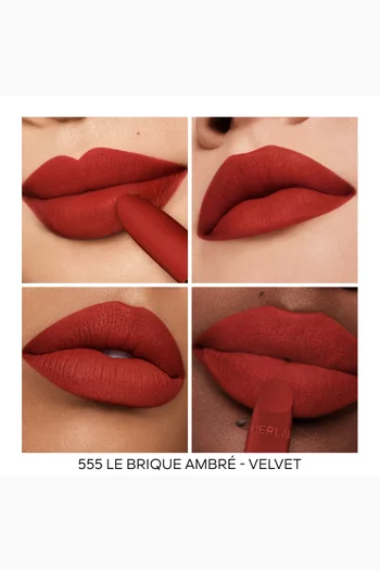 555 Le Brique Ambré Rouge G Velvet Lipstick Refill, 3.5g