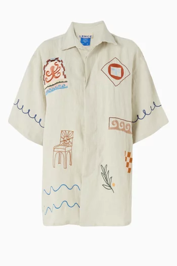 قميص روزماري سوفينير كتان للجنسين