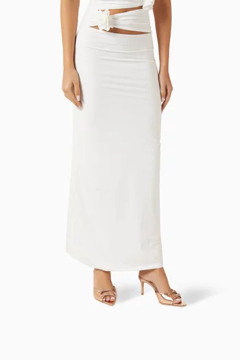 حذاء كارول مفتوح من الخلف مرصع بالكريستال بكعب 75 مم جلد لامع بنقشة جلد الأفعى