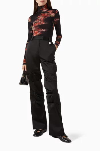 Drape Pants in Tech-satin