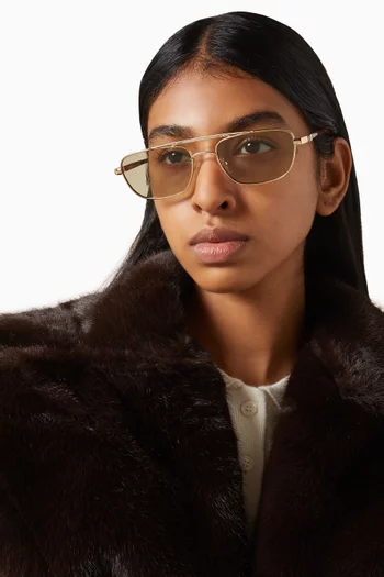 نظارة شمسية لو ميمي بتصميم أفياتور وإطار معدن