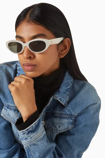 Le Bijou Oval Sunglasses in Polymer