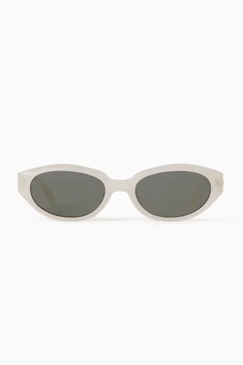 Le Bijou Oval Sunglasses in Polymer