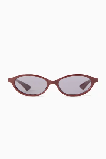 Duskfall Oval Sunglasses in Polymer