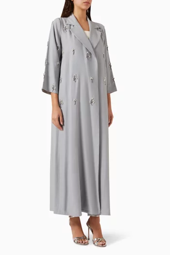 Embroidered Abaya in Cotton