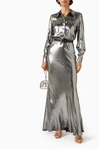 Metallic Maxi Dress