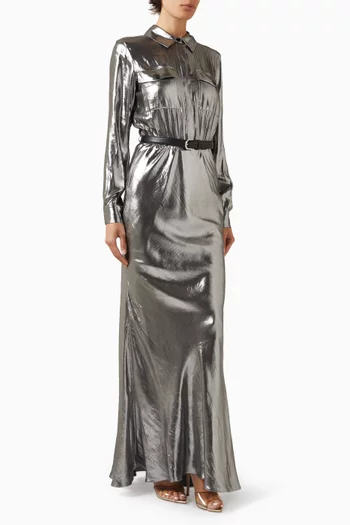 Metallic Maxi Dress
